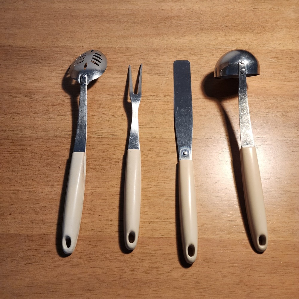 4 Vintage Echo Flint Kitchen Utensil Wheat Harvest Icing , Fork, Ladle, spoon - Picture 4 of 16